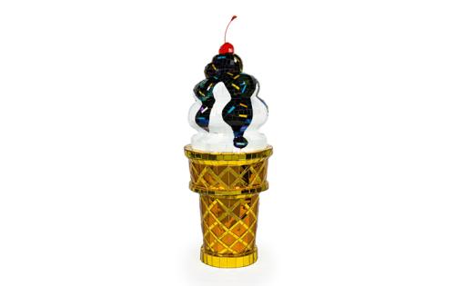 34-Jean-Wells-Ice-Cream-Cone-with-Chocolate-Syrup-and-a-Cherry-on-Top-27-inches-tall-x-1-foot-diameter